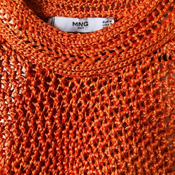 Ming Suit Crocheted Top Burnt Orange Razor Back fit S/M. Soft - Picture 2 of 7